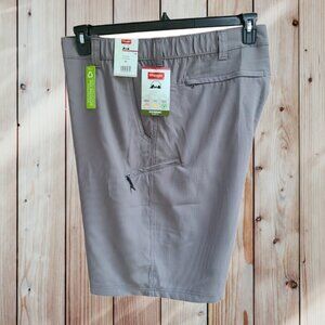 Wrangler Men's Outdoor Performance Zip Cargo Short with UPF 50+ Gray Size 48